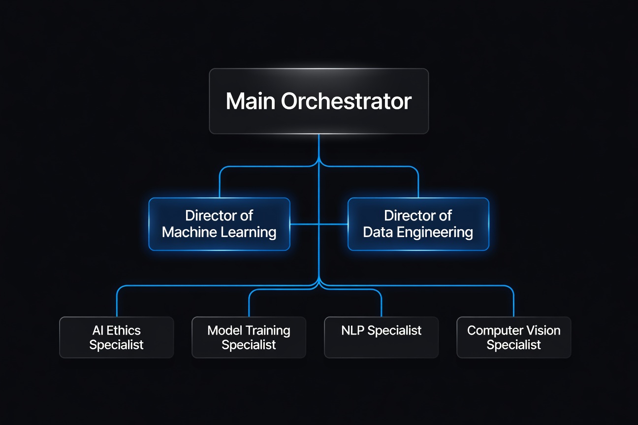 AI team org chart illustration